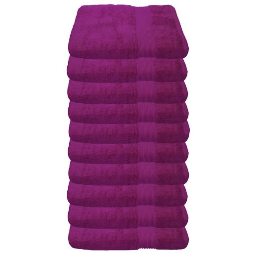 JULIE JULSEN Gästehandtücher 10-Gästehandtücher-Fuchsia-Gästetuch 30 x 50 cm Baumwolle (10-St) mehr Online