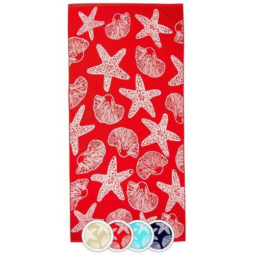 ZOLLNER Strandtuch Frottee (1-St), 90 x 180 cm, 100% Baumwolle, mit Meerestier-Design mehr Versandkostenfrei
