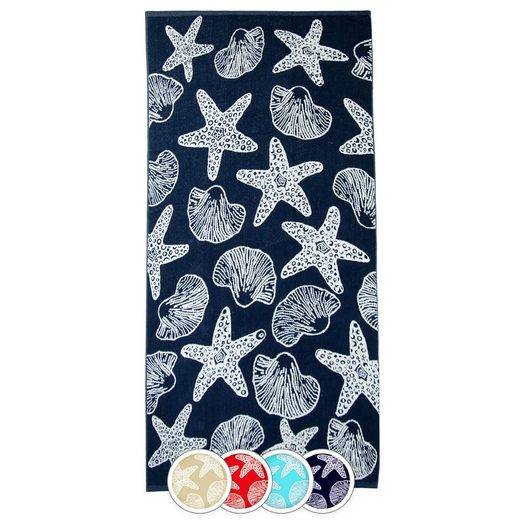 ZOLLNER Strandtuch Frottee (1-St), 90 x 180 cm, 100% Baumwolle, mit Meerestier-Design mehr Großer Ausverkauf