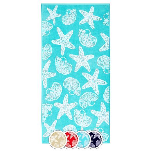 ZOLLNER Strandtuch Frottee (1-St), 90 x 180 cm, 100% Baumwolle, mit Meerestier-Design mehr Großer Ausverkauf