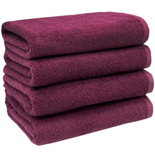 ZOLLNER Handtücher Walkfrottier (4-St), 50 x 100 cm, 100% Baumwolle, alle Farben bis 95°C waschbar mehr Begrenztes Angebot