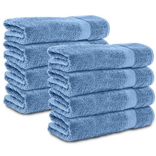 KOMFORTEC Badetücher 100% Baumwolle, 470 g/m² Frottee (8-St), Handtücher 70x140 cm Set, Weich mehr Black Friday Preise