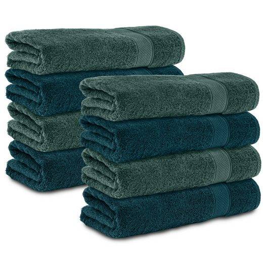 KOMFORTEC Badetücher 100% Baumwolle, 470 g/m² Frottee (8-St), Handtücher 70x140 cm Set, Weich mehr Im Verkauf