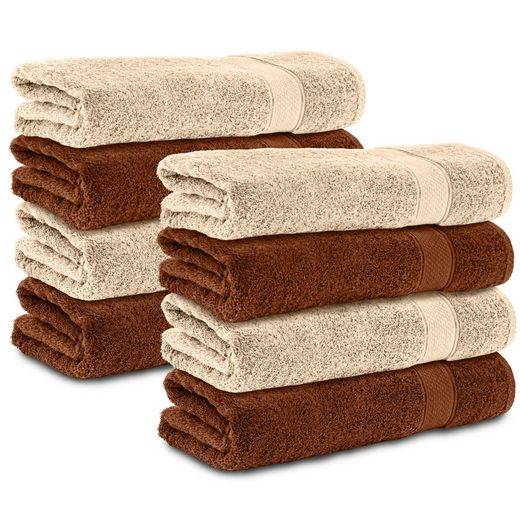 KOMFORTEC Badetücher 100% Baumwolle, 470 g/m² Frottee (8-St), Handtücher 70x140 cm Set, Weich mehr Online