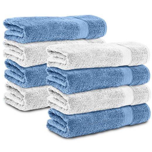 KOMFORTEC Badetücher 100% Baumwolle, 470 g/m² Frottee (8-St), Handtücher 70x140 cm Set, Weich mehr Online