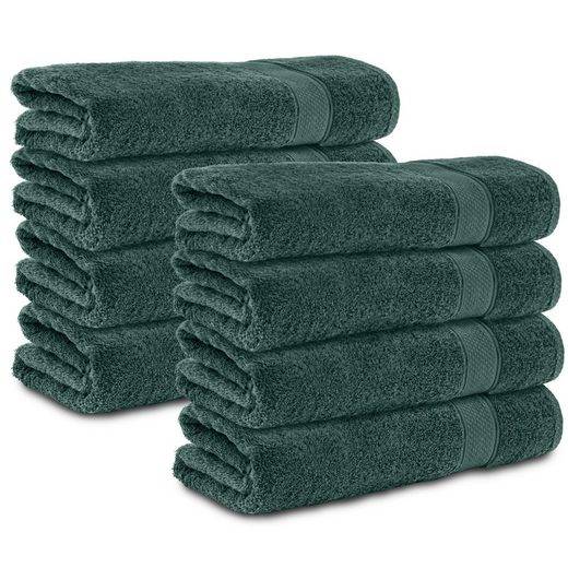 KOMFORTEC Badetücher 100% Baumwolle, 470 g/m² Frottee (8-St), Handtücher 70x140 cm Set, Weich mehr Auslauf