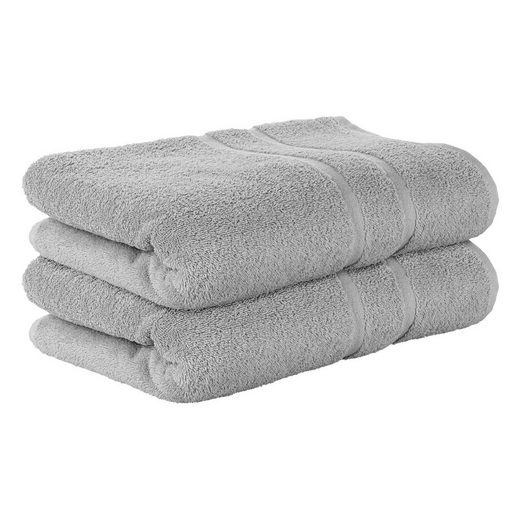 STICKANDSHINE Badetuch 2er Set Premium Frottee Badetuch 100x150 cm in 500g/m² aus 100% Baumwolle (2 Stück Pack) Badetücher 100 x 150 100% Baumwolle 500GSM Frottee mehr Fabrikverkauf