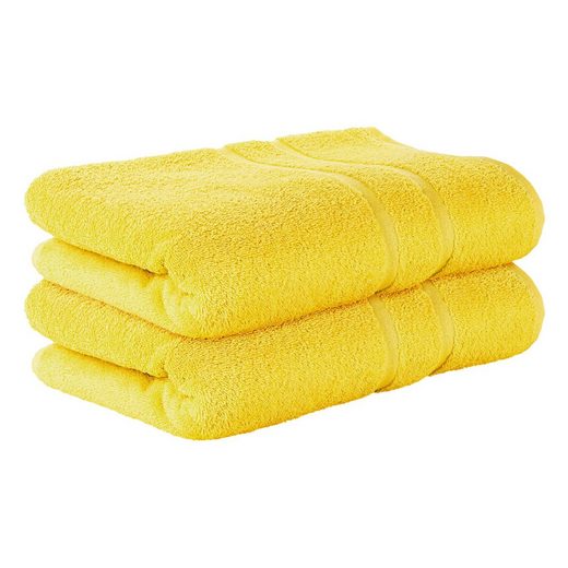 STICKANDSHINE Badetuch 2er Set Premium Frottee Badetuch 100x150 cm in 500g/m² aus 100% Baumwolle (2 Stück Pack) Badetücher 100 x 150 100% Baumwolle 500GSM Frottee mehr Fabrik Onlineshop
