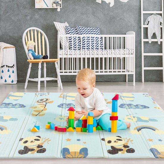 LUCKZON Spielmatte,faltbar Baby Spielteppich, Kinderteppich 180 x 200 CM Wasserdicht Krabbelmatte doppelseitig, BPA frei & sicher für kleinkind mehr 50% Rabatt für begrenzte Zeit