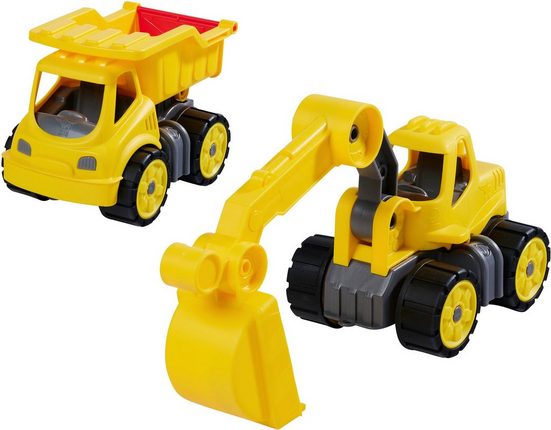 BIG Spielzeug-Baumaschine Power-Worker Mini (Set, bestehend aus Kipper und Bagger), Sandspielzeug, Made in Germany mehr Günstiger Verkauf