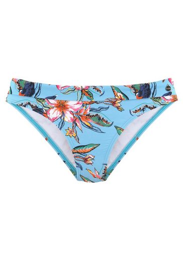 LASCANA Bikini-Hose Malia mit Umschlagbund mit tropischem Print mehr Räumungsverkauf