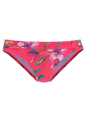 LASCANA Bikini-Hose Malia mit Umschlagbund mit tropischem Print mehr Räumungsverkauf
