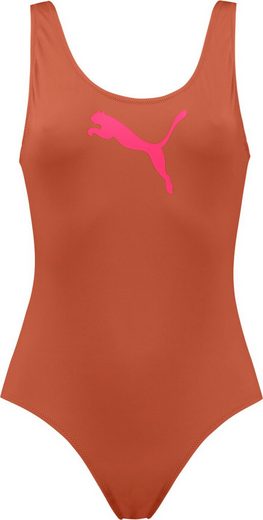 PUMA Badeanzug mit Logoprint vorn mehr