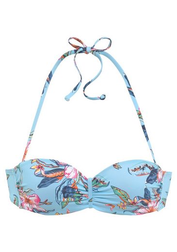 LASCANA Bügel-Bandeau-Bikini-Top Malia mit tropischem Print mehr Fabrikladen