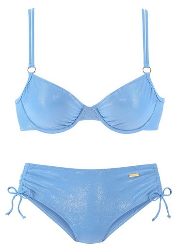 LASCANA Bügel-Bikini mit goldfarbener Glanzbeschichtung mehr Speichern exportieren