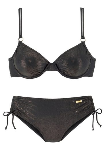 LASCANA Bügel-Bikini mit goldfarbener Glanzbeschichtung mehr Speichern exportieren