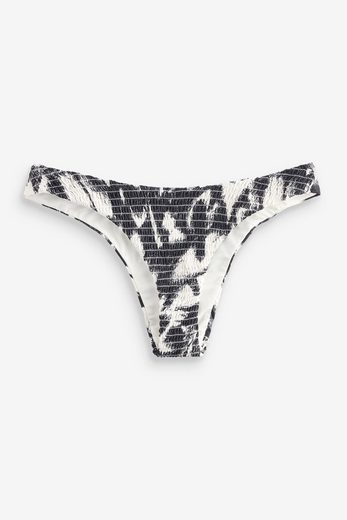 NEXT Bikini-Hose Gesmokte Bikinihose mit hohem Bein 1-St mehr Heißer Verkauf