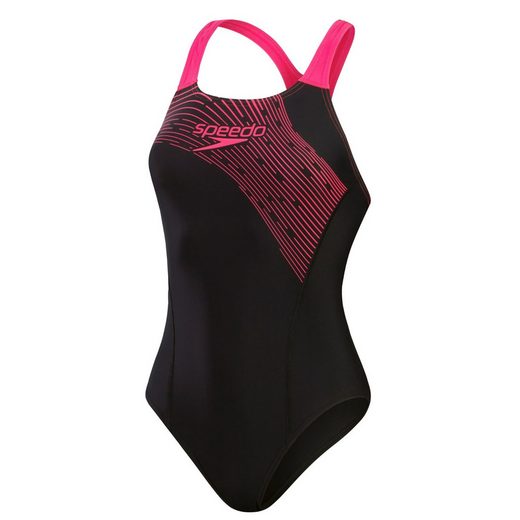 SPEEDO Badeanzug Medley Logo für Damen einteiler schnelltrocknend und chlorbeständig mehr Tiefpreis