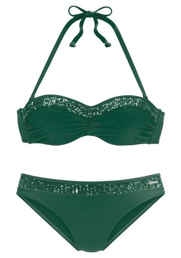 BRUNO BANANI Bügel-Bandeau-Bikini mit Pailletten mehr JETZT KAUFEN