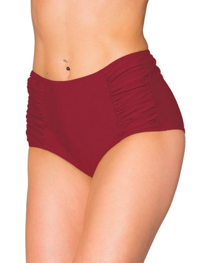 AQUARTI Bikini-Hose Aquarti Damen Bikinihose mit Hoher Taille und Raffung mehr Letzter Tag