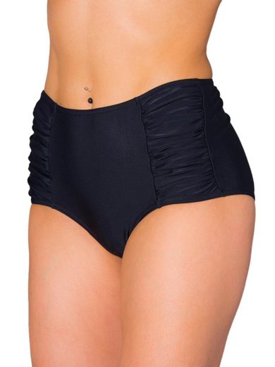 AQUARTI Bikini-Hose Aquarti Damen Bikinihose mit Hoher Taille und Raffung mehr Letzter Tag