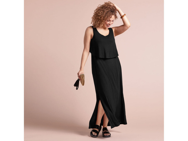 esmara® Damen Maxikleid mit langen Seitenschlitzen Speichern exportieren