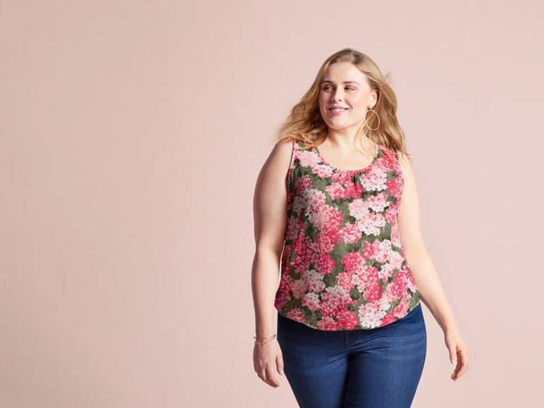 esmara® Damen Top, leger geschnitten, mit Gummizug am Saum 50% Rabatt für begrenzte Zeit