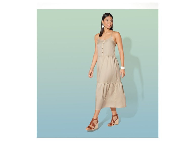 esmara® Damen Midikleid, mit Knopfleiste Auslauf