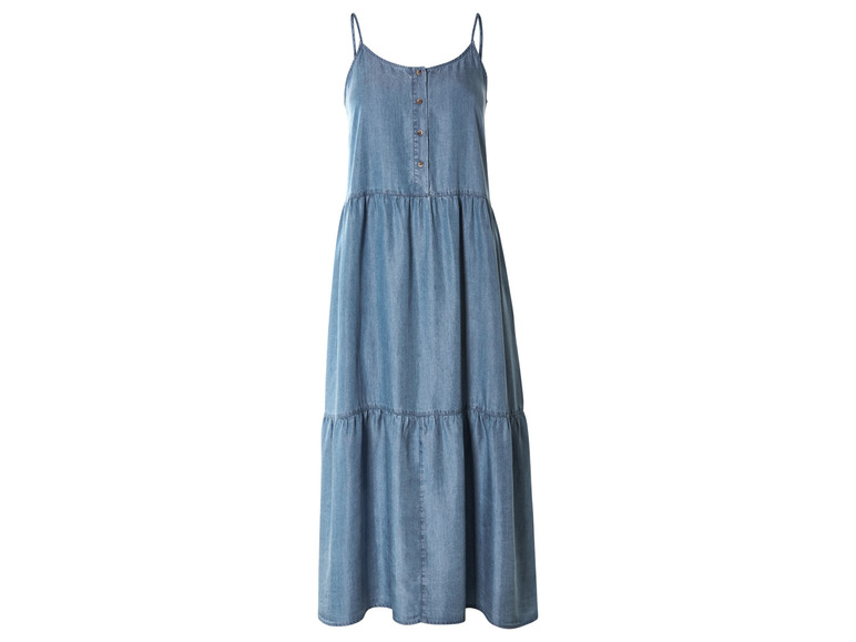 esmara® Damen Midikleid, mit Knopfleiste Auslauf