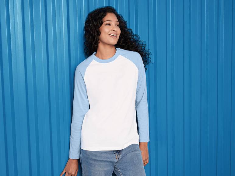 esmara® Damen Langarmshirt aus reiner Baumwolle Fabrik Onlineshop