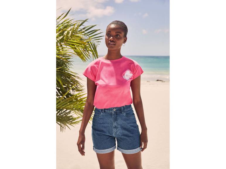 esmara® Damen Jeansshorts, mit Krempeloptik am Beinabschluss Begrenztes Angebot