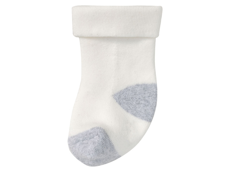 lupilu® Baby Thermo-Socken, 5 Paar, mit hohem Baumwollanteil, weiß/grau Saisonschlussverkauf