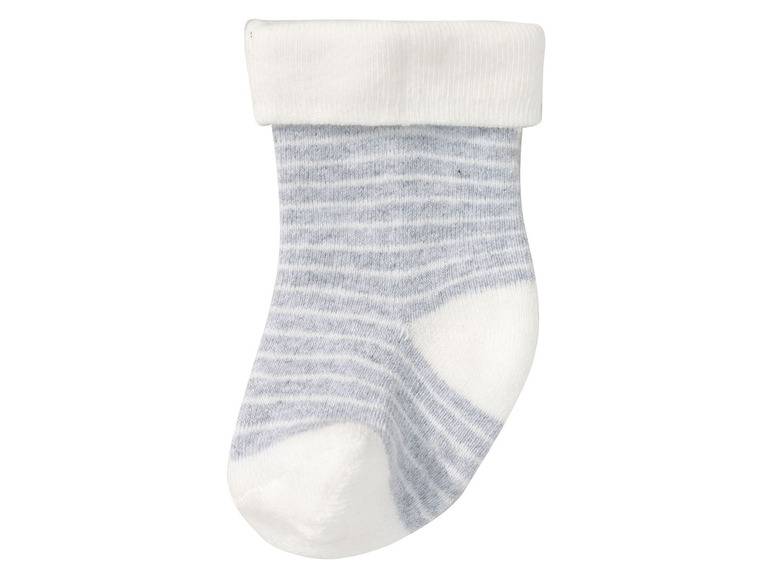 lupilu® Baby Thermo-Socken, 5 Paar, mit hohem Baumwollanteil, weiß/grau Saisonschlussverkauf