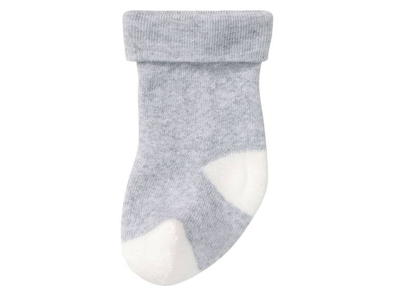 lupilu® Baby Thermo-Socken, 5 Paar, mit hohem Baumwollanteil, weiß/grau Saisonschlussverkauf