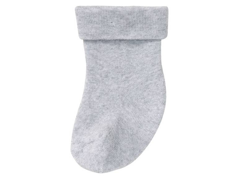 lupilu® Baby Thermo-Socken, 5 Paar, mit hohem Baumwollanteil, weiß/grau Saisonschlussverkauf