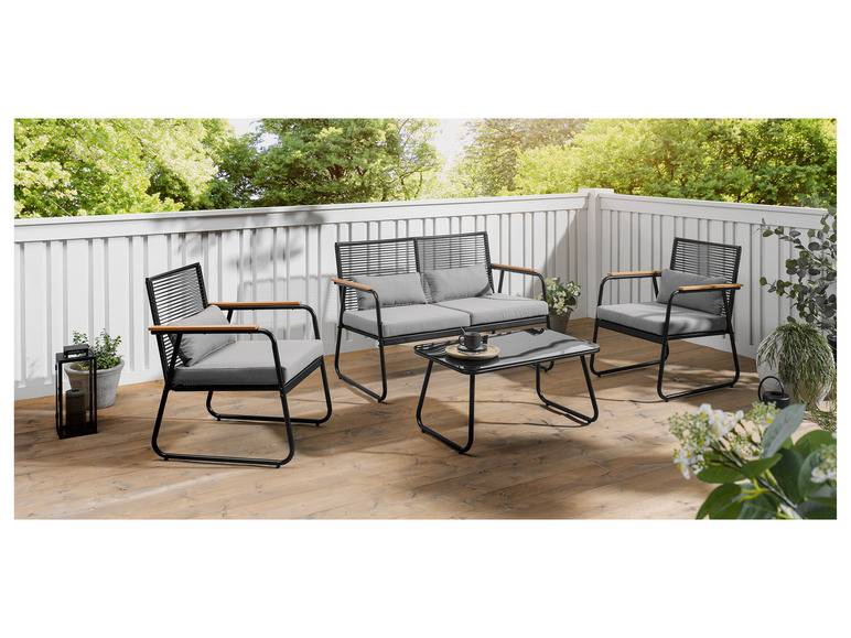 LIVARNO home Garten Loungeset, 4-teilig 50% Rabatt mit kostenlosem Versand