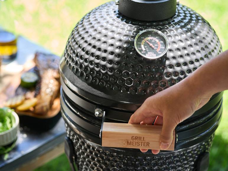GRILLMEISTER Holzkohle Keramikgrill, Ø 26,5 cm Kostenloser Versand international