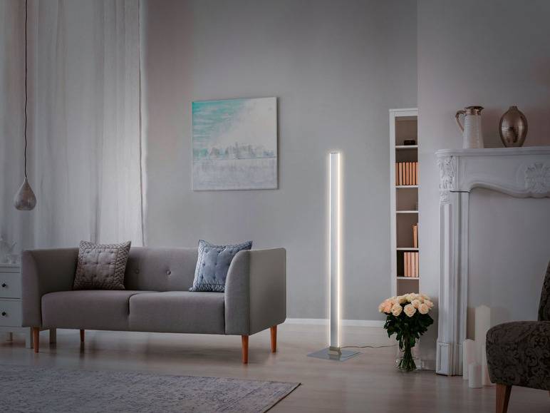 LIVARNO home LED-Stehleuchte in Mattnickel-Optik Online