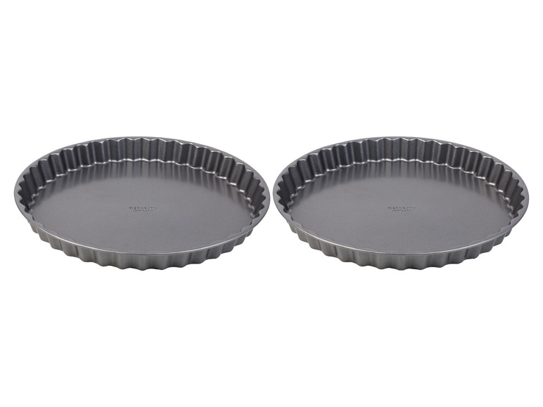 LIVARNO home Quiche- und Obstkuchenformen \ Pizza-Backbleche, 2 Stück Lagerräumung