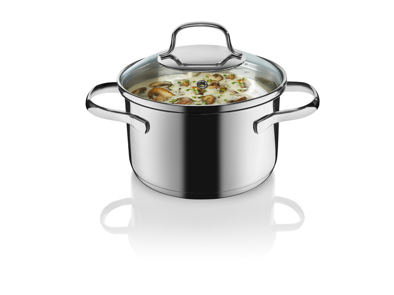 ERNESTO® Edelstahl-Topf, mit Deckel, Ø 16 cm Zeitlich begrenztes Angebot
