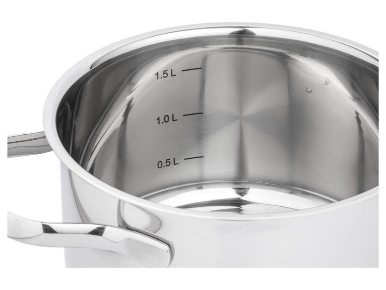 ERNESTO® Edelstahl-Topf, mit Deckel, Ø 16 cm Zeitlich begrenztes Angebot