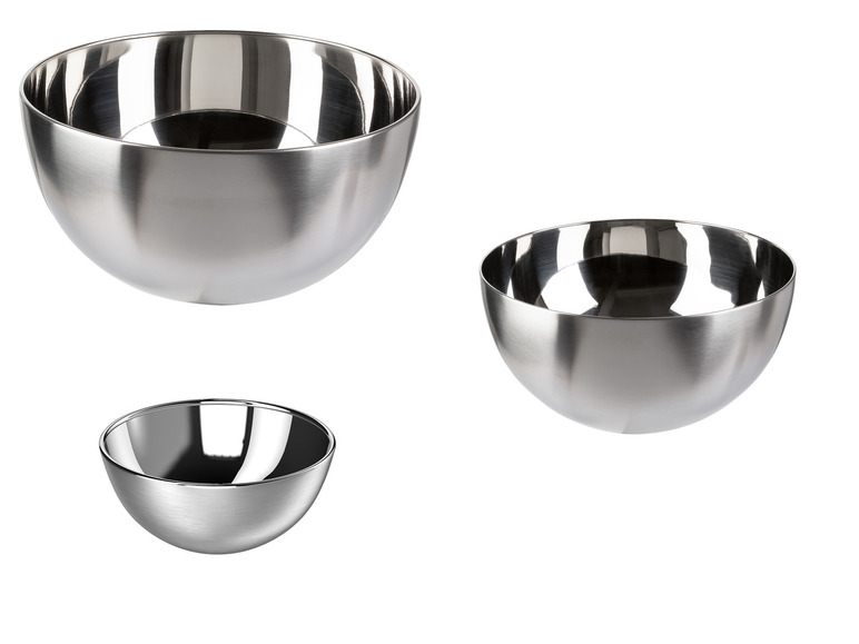 ERNESTO® Edelstahl-Schüssel-Set, 3-teilig Große Rabatte