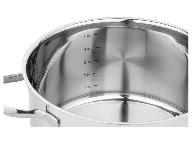 ERNESTO® Edelstahl-Topf, mit Deckel, Ø 24 cm VIP-Rabatte
