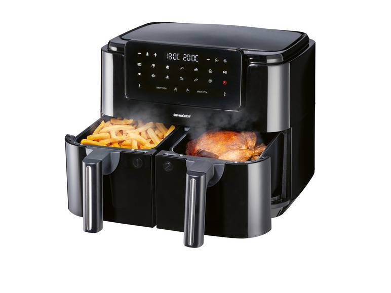 SILVERCREST® KITCHEN TOOLS Doppelzonen Heißtluftfritteuse »A1 SHLFDD 2400«, 2200–2600 W Letzte 3 Tage