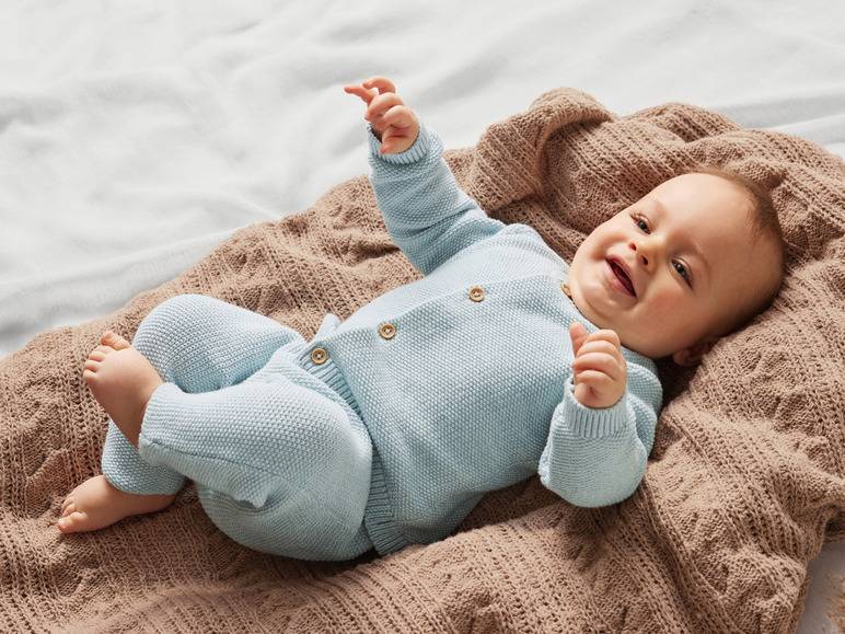 lupilu® Baby Strickjacke aus reiner Bio-Baumwolle Im Verkauf