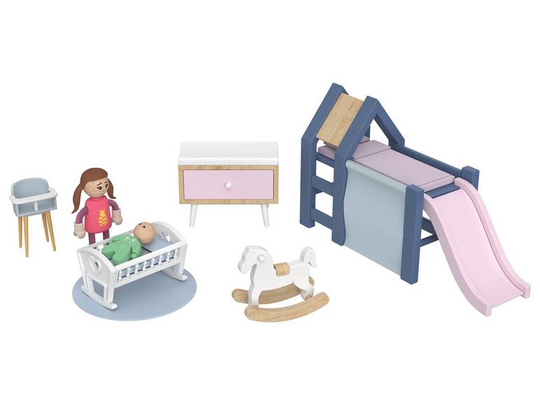 Playtive Puppenhaus-Möbel / Biegepuppen, aus Echtholz und robustem Kunststoff 2025