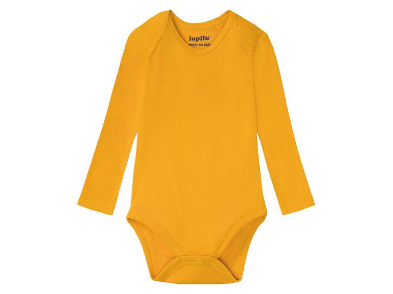 lupilu® Baby Bodies, langarm, 5 Stück, aus reiner Bio-Baumwolle Outlet