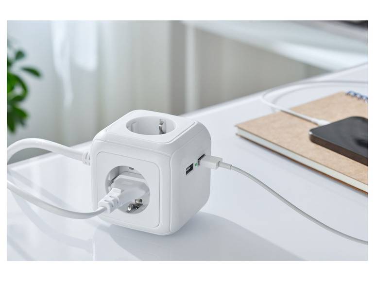 SILVERCREST® Steckdosenwürfel mit USB-Ports Fabrik Onlineshop