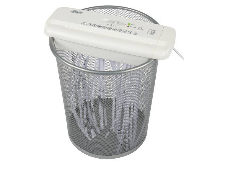 UNITED OFFICE® Aktenvernichter-Papierkorbaufsatz, 6 Blatt A4, mit ausziehbarem Teleskoparm Riesige Ersparnisse