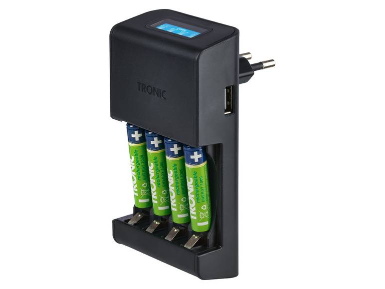 TRONIC® Akku Ladegerät mit LCD Ladeanzeige Tiefpreis